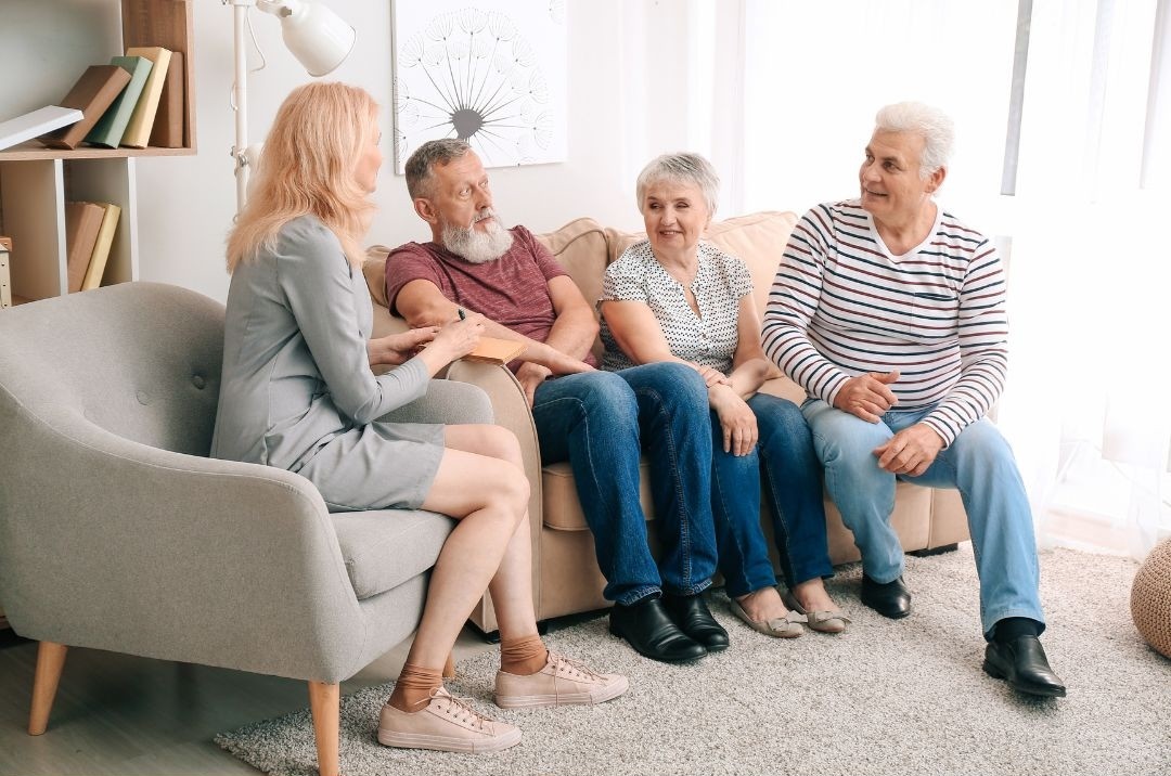 {{Advisor Name}} meeting with a family in {{City/Region}}
